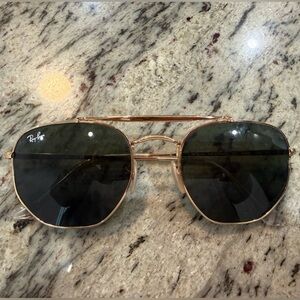 Ray-Ban Black and Gold Sunglasses